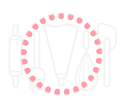  Fondant stempel Tulpenrand - 3D Geprint, fig. 1 