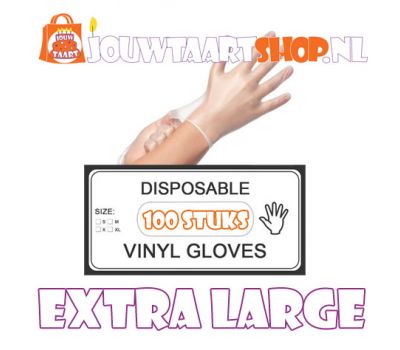  Vinyl handschoenen 100 st - maat XL, fig. 1 