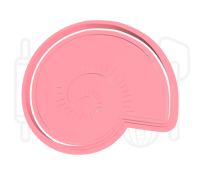  Ammoniet schelp uitsteker + stempel - 3D-geprint, fig. 2 