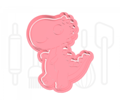  Baby 3 dinosaurus uitsteker + stempel - 3D-geprint, fig. 2 