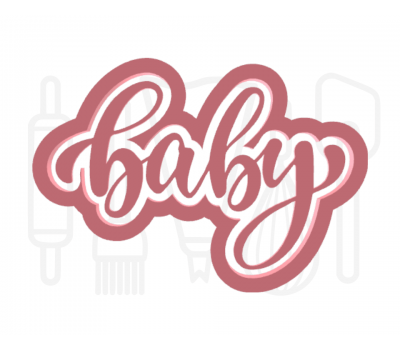  Baby tekst uitsteker + stempel - 3D-geprint, fig. 1 