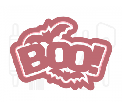  Boo! Met vleermuizen uitsteker + stempel - 3D-geprint, fig. 1 