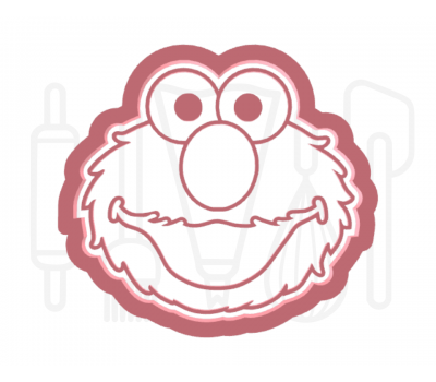  Elmo hoofd uitsteker + stempel - 3D-geprint, fig. 1 