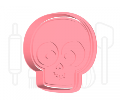  Skelet hoofd 2 uitsteker + stempel - 3D-geprint, fig. 2 