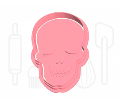  Skelet hoofd uitsteker + stempel - 3D-geprint, fig. 2 