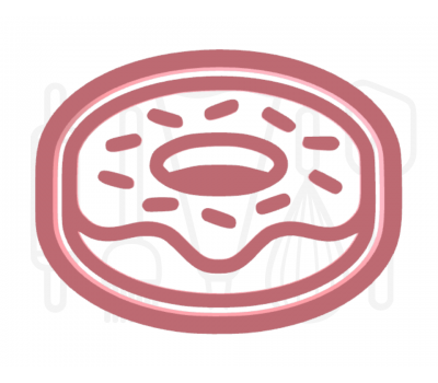  Donut met sprinkles uitsteker + stempel - 3D-geprint, fig. 1 