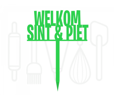  Cupcakeprikker - Welkom Sint & Piet 12 stuks, fig. 1 