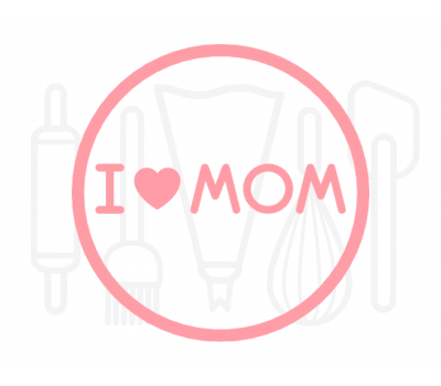  Fondant stempel I love mom - 3D Geprint, fig. 1 