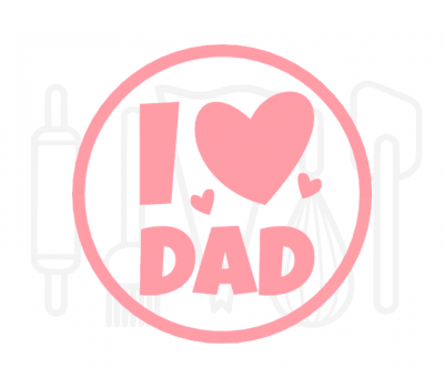  Fondant stempel I love dad - 3D Geprint, fig. 2 