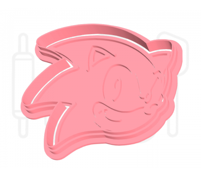  Blauwe egel hoofd - uitsteker + stempel - 3D-geprint, fig. 3 