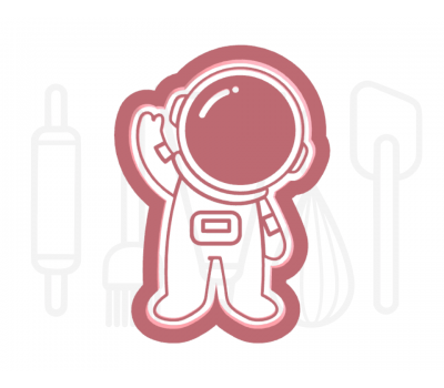  Astronaut uitsteker + stempel - 3D-geprint, fig. 1 