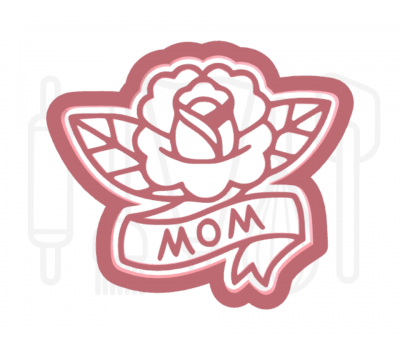  Mom met roos uitsteker + stempel - 3D-geprint, fig. 1 