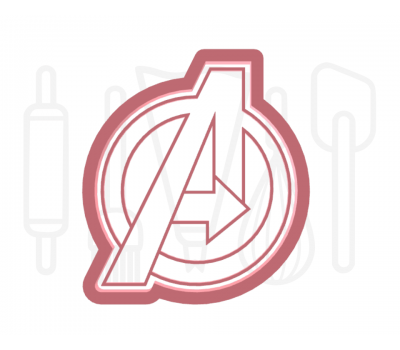  Marvels Avengers logo uitsteker + stempel - 3D-geprint, fig. 1 