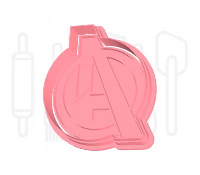  Marvels Avengers logo uitsteker + stempel - 3D-geprint, fig. 2 