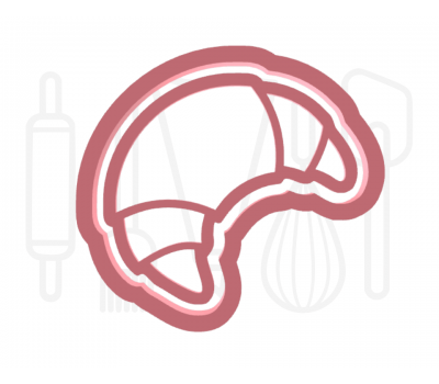  Croissant uitsteker + stempel - 3D-geprint, fig. 1 