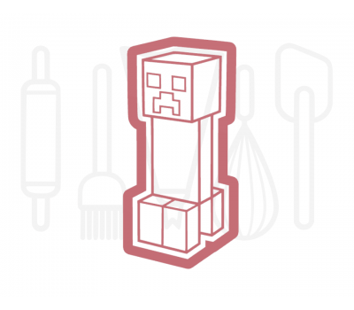  Minecraft creeper 2 uitsteker + stempel - 3D-geprint, fig. 1 