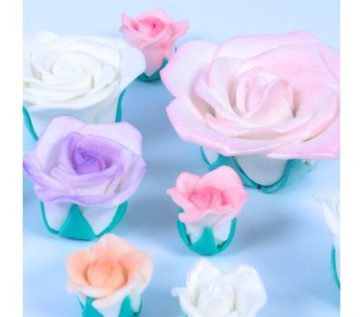  Suikerdecoratie rozen paars ombré 2 cm set/12 - Culpitt, fig. 3 