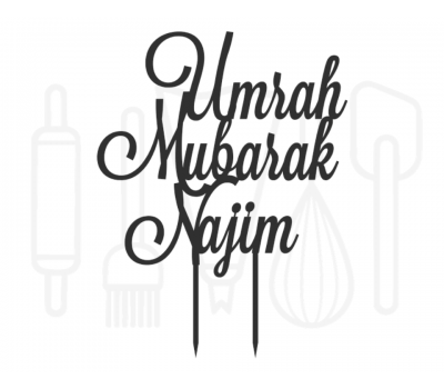  Taarttopper - Umrah Mubarak + voornaam, fig. 1 