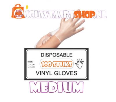  Vinyl handschoenen 100 st - maat M, fig. 1 