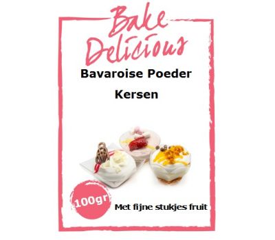  Bavaroise poeder Kersen met fijne stukjes fruit 100 gr - Bake Delicious, fig. 1 