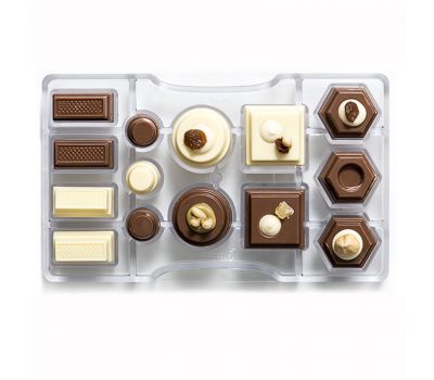  Polycarbonaat Chocolade mold bonbon geometrie - Decora, fig. 1 