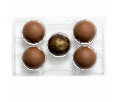  Polycarbonaat Chocolade mold halve bol met base 5 x 5 cm - Decora, fig. 1 