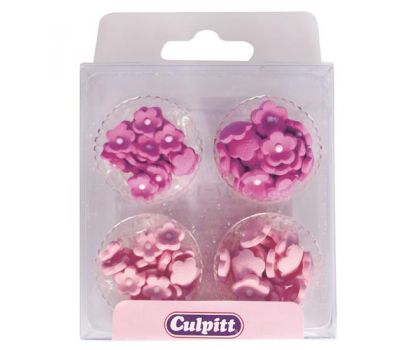 Suikerdecoratie Mini Flowers Pink 100 st - Culpitt, fig. 1 