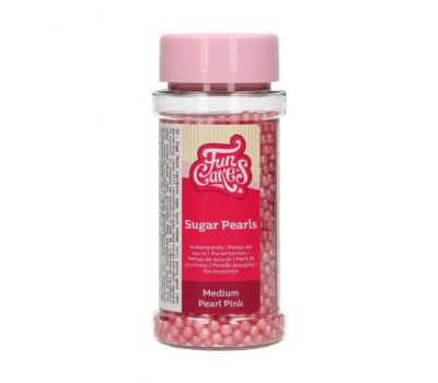  Suikerparels medium parelmoer roze 80 gr - FunCakes, fig. 1 