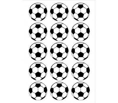  Eetbare print - 15 rondjes 5 cm - voetbal, fig. 1 