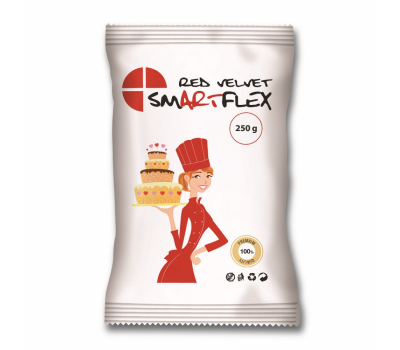  Rolfondant Velvet rood (red) vanille 250 gr - SmArtFlex, fig. 1 