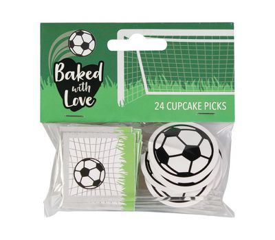  Papieren cupcake toppers voetbal - Baked with Love, fig. 1 