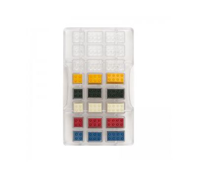  Polycarbonaat Chocolade mold lego blokjes 20 x 12 x 2,22 cm- Decora, fig. 1 