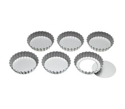  Tartelettevorm met losse bodem 10 cm set/6  - Kitchencraft, fig. 1 