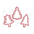  Kerstbomen uitstekers set 3 - 3D geprint, fig. 1 