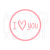  Fondant stempel I love you - 3D Geprint, fig. 1 