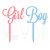  Cupcakeprikker - Gender reveal Girl & Boy 12 stuks, fig. 1 