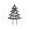 Taarttopper - Kerstboom fijne kerst met sterren, fig. 1 