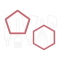  Hexagon + Pentagon (voetbal vlakken) uitsteker set - 3D geprint, fig. 1 