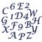  Alfabet & cijfers tappits upper case SCRIPT, fig. 1 