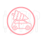  Fondant stempel Auto met kerstboom - 3D Geprint, fig. 1 