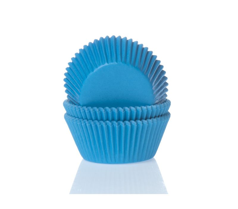 Cupcake vormpjes Effen blauw baking cups (50